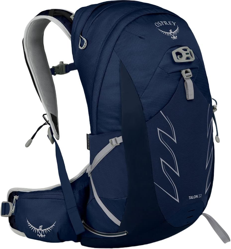 Osprey Talon 22L Mens Hiking Backpack with Hipbelt Green BeltBlack LXLCeramic Blue