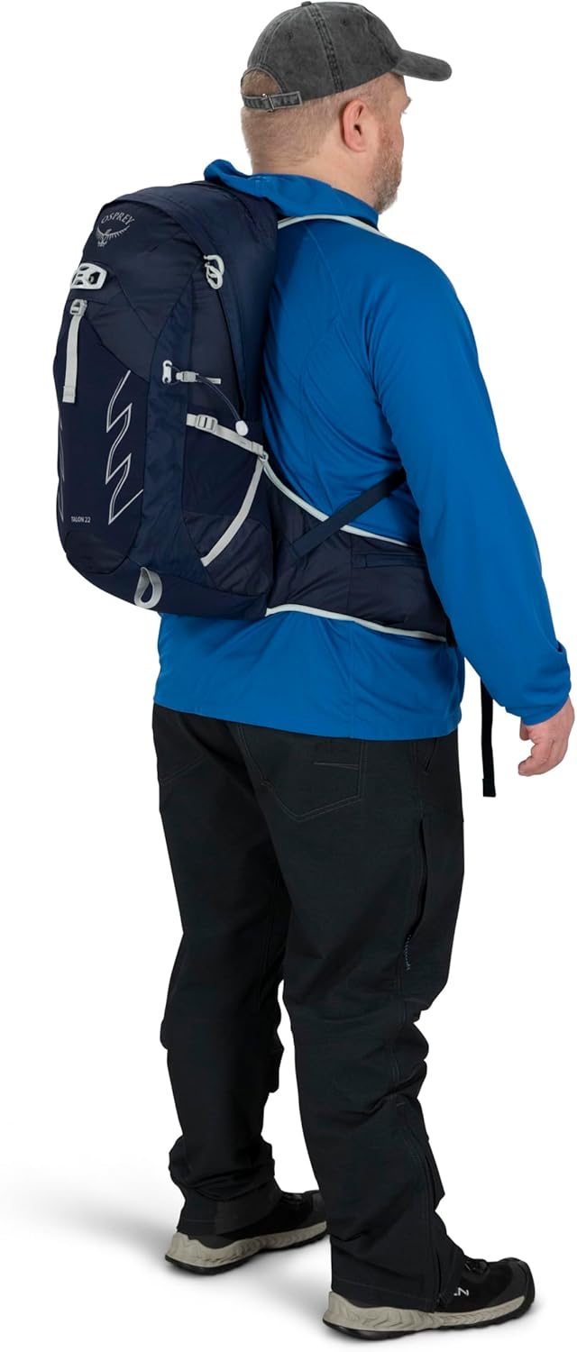 Osprey Talon 22L Mens Hiking Backpack with Hipbelt Green BeltBlack LXLCeramic Blue