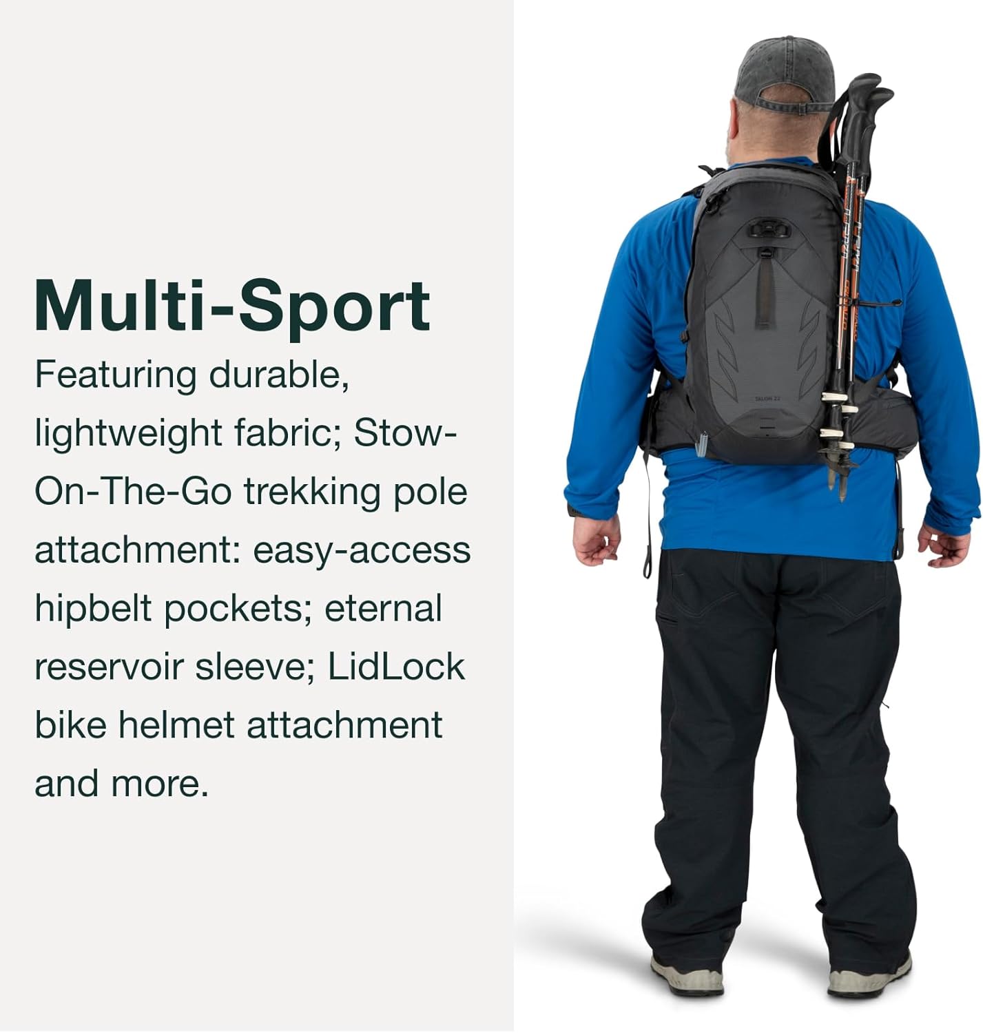 Osprey Talon 22L Mens Hiking Backpack with Hipbelt Green BeltBlack LXLCeramic Blue