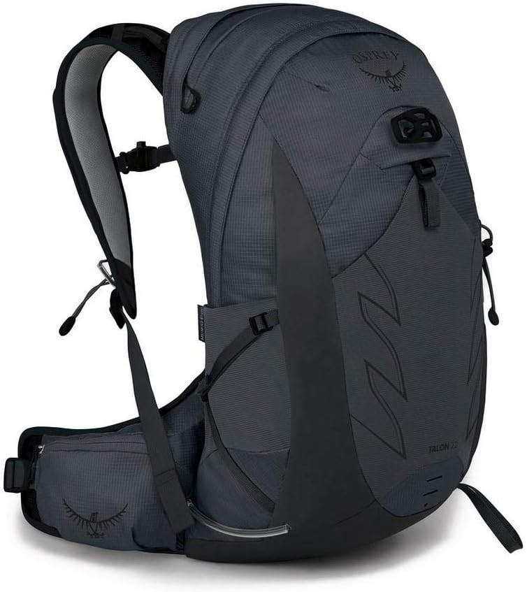 Osprey Talon 22L Mens Hiking Backpack with Hipbelt Green BeltBlack LXLEclipse Grey