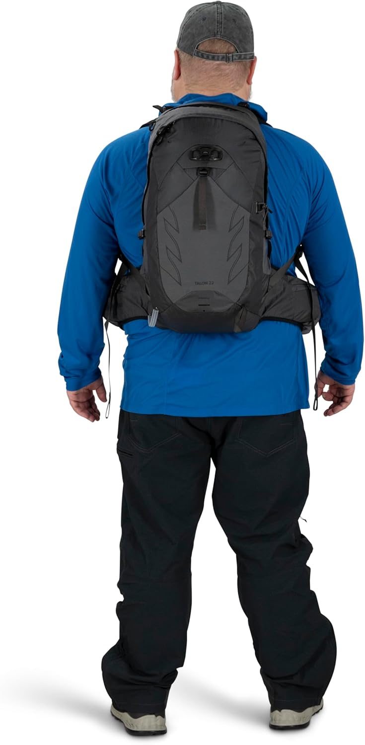 Osprey Talon 22L Mens Hiking Backpack with Hipbelt Green BeltBlack LXLEclipse Grey