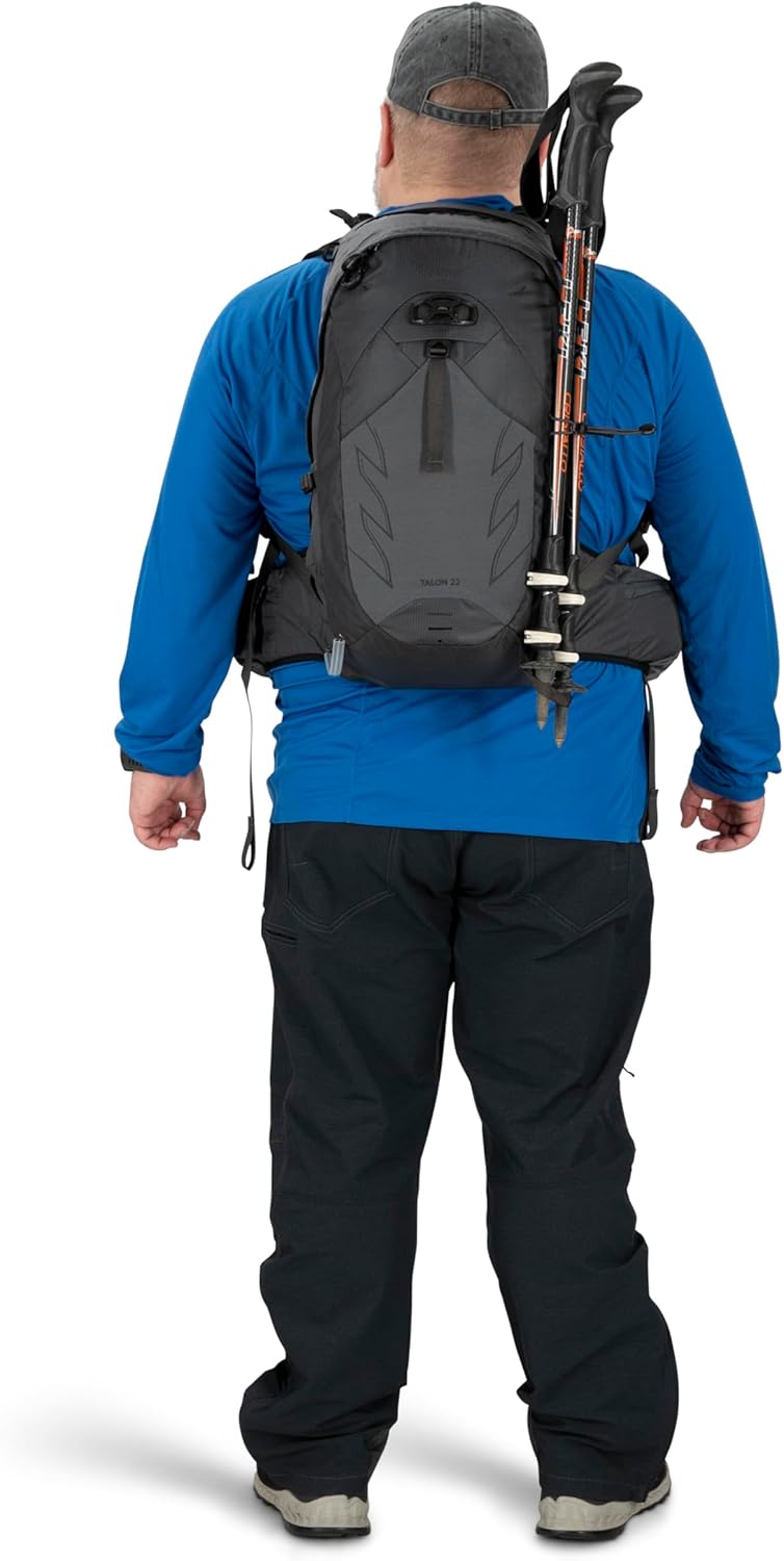 Osprey Talon 22L Mens Hiking Backpack with Hipbelt Green BeltBlack LXLEclipse Grey