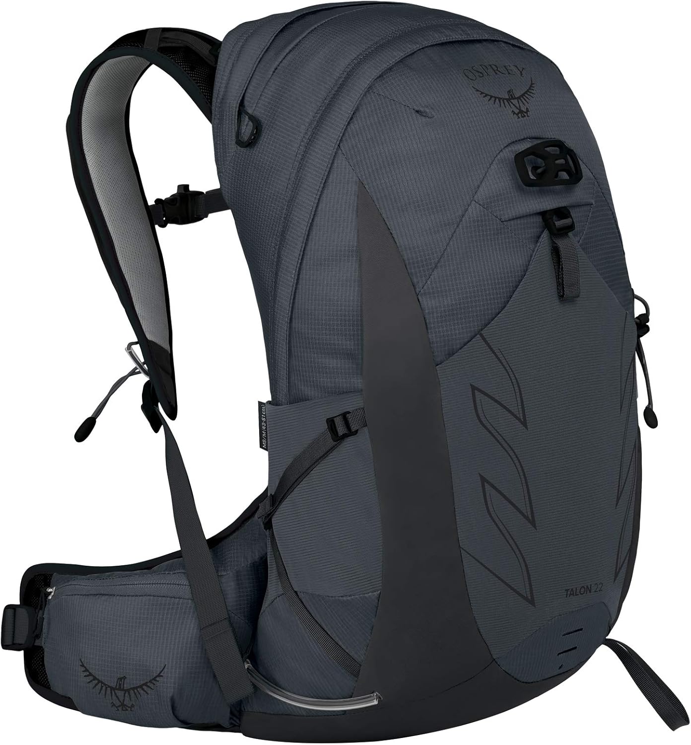 Osprey Talon 22L Mens Hiking Backpack with Hipbelt Green BeltBlack LXLEclipse Grey