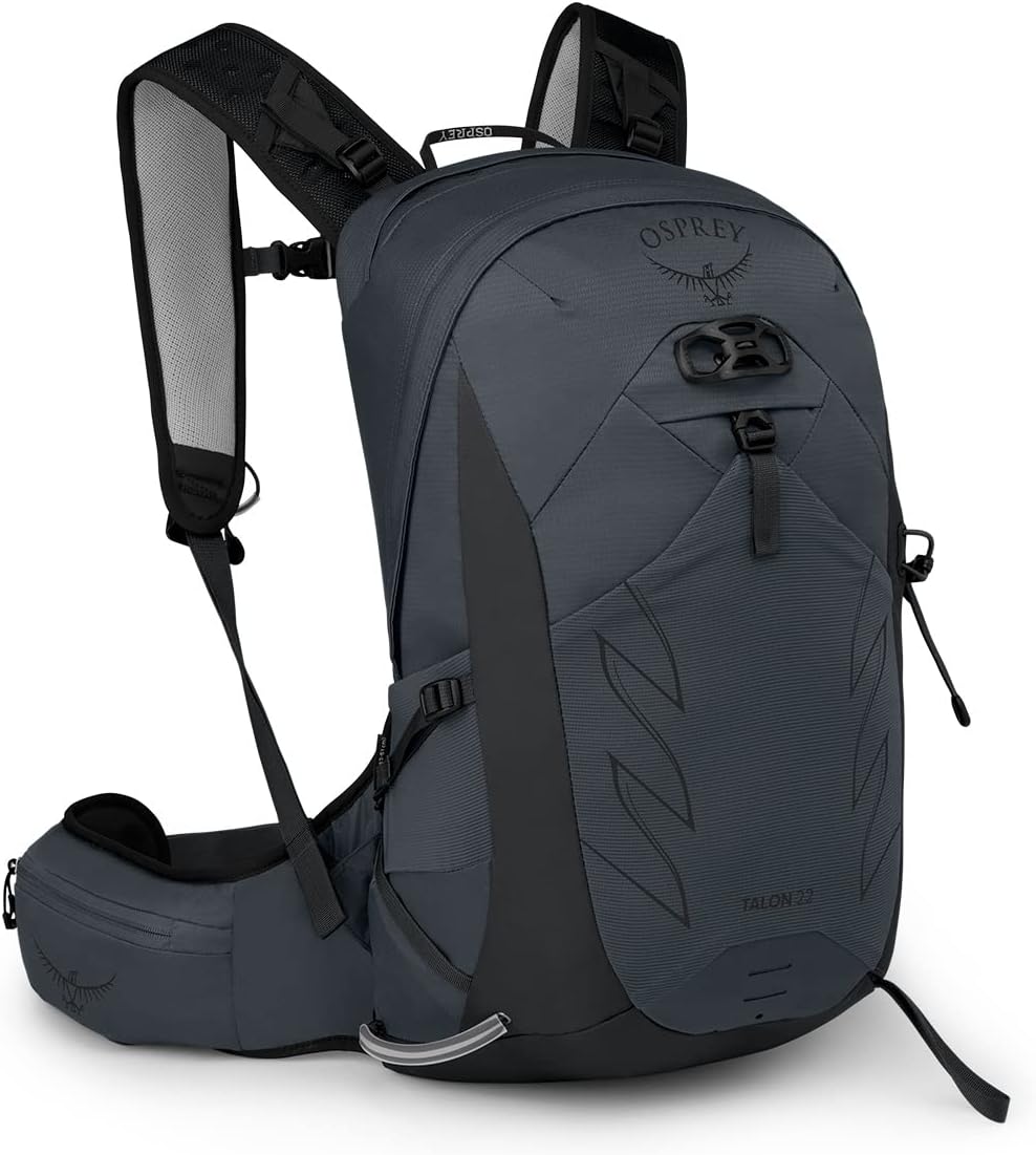 Osprey Talon 22L Mens Hiking Backpack with Hipbelt Green BeltBlack LXLEclipse Grey