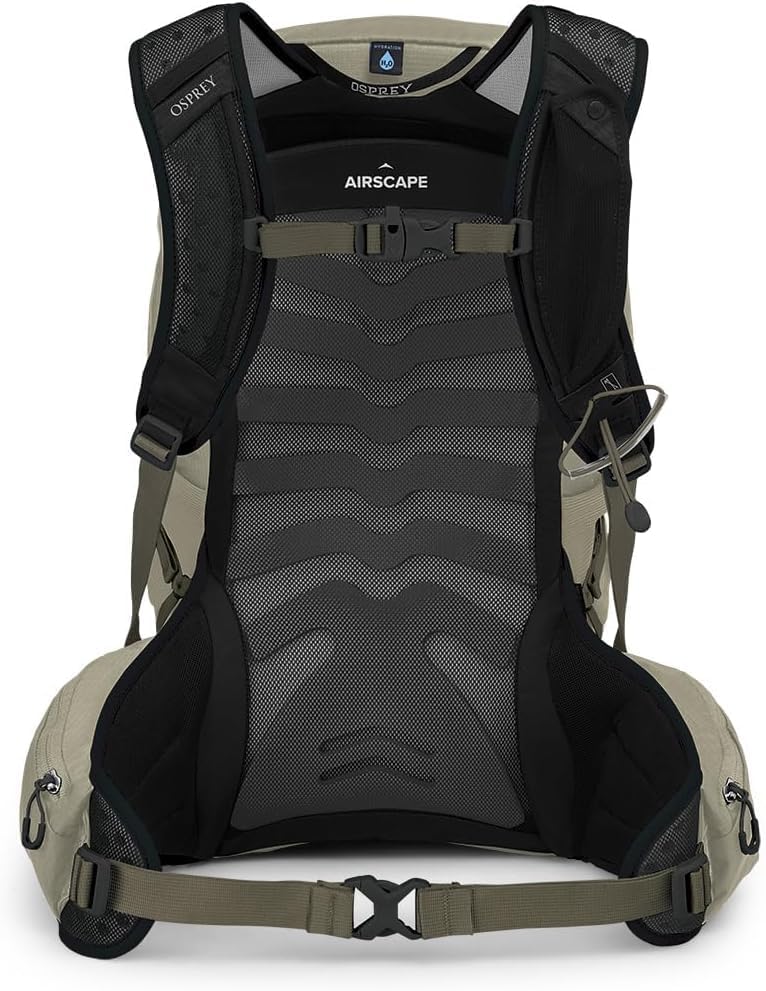 Osprey Talon 22L Mens Hiking Backpack with Hipbelt Green BeltBlack LXLSawdustEarl Grey