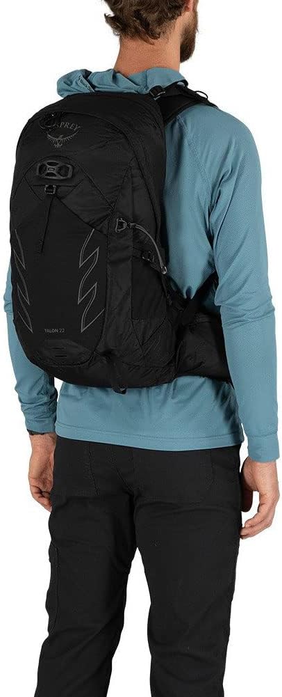 Osprey Talon 22L Mens Hiking Backpack with Hipbelt Green BeltBlack LXLStealth Black