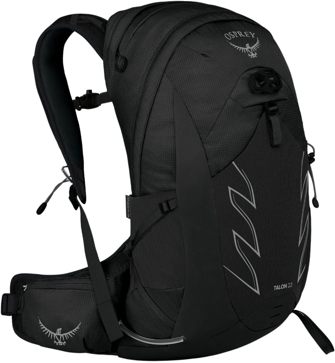 Osprey Talon 22L Mens Hiking Backpack with Hipbelt Green BeltBlack LXLStealth Black