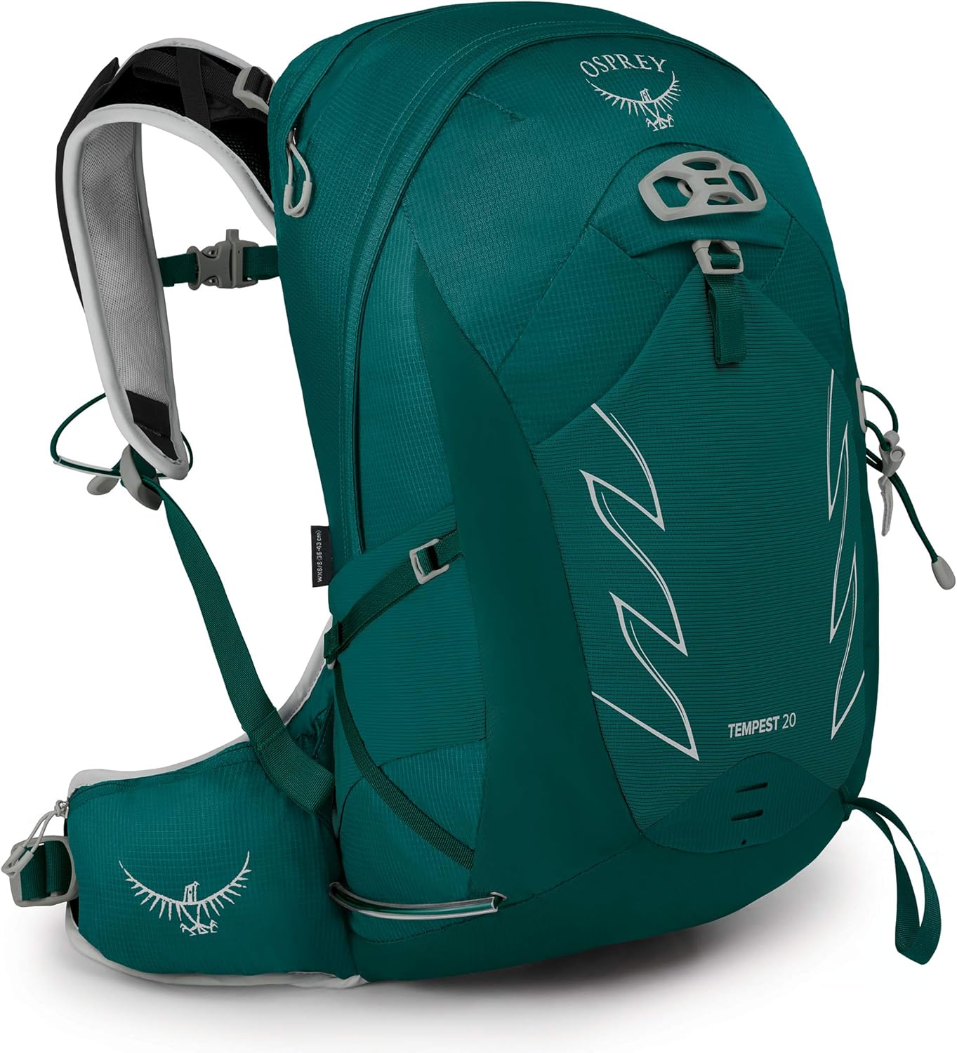 Osprey Tempest 20L Womens Hiking Backpack with Hipbelt Stealth Black WMLJasper Green