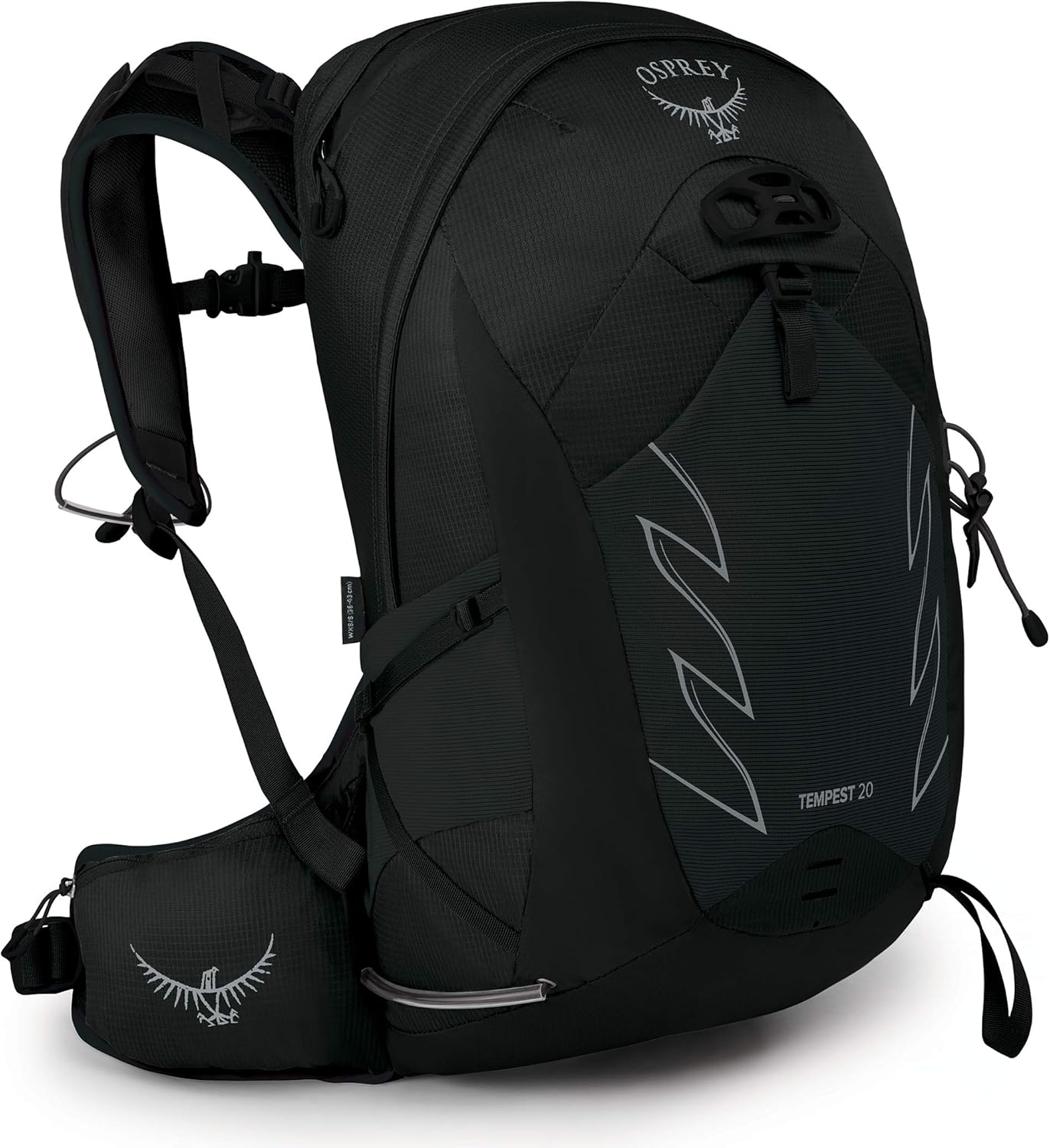 Osprey Tempest 20L Womens Hiking Backpack with Hipbelt Stealth Black WMLStealth Black