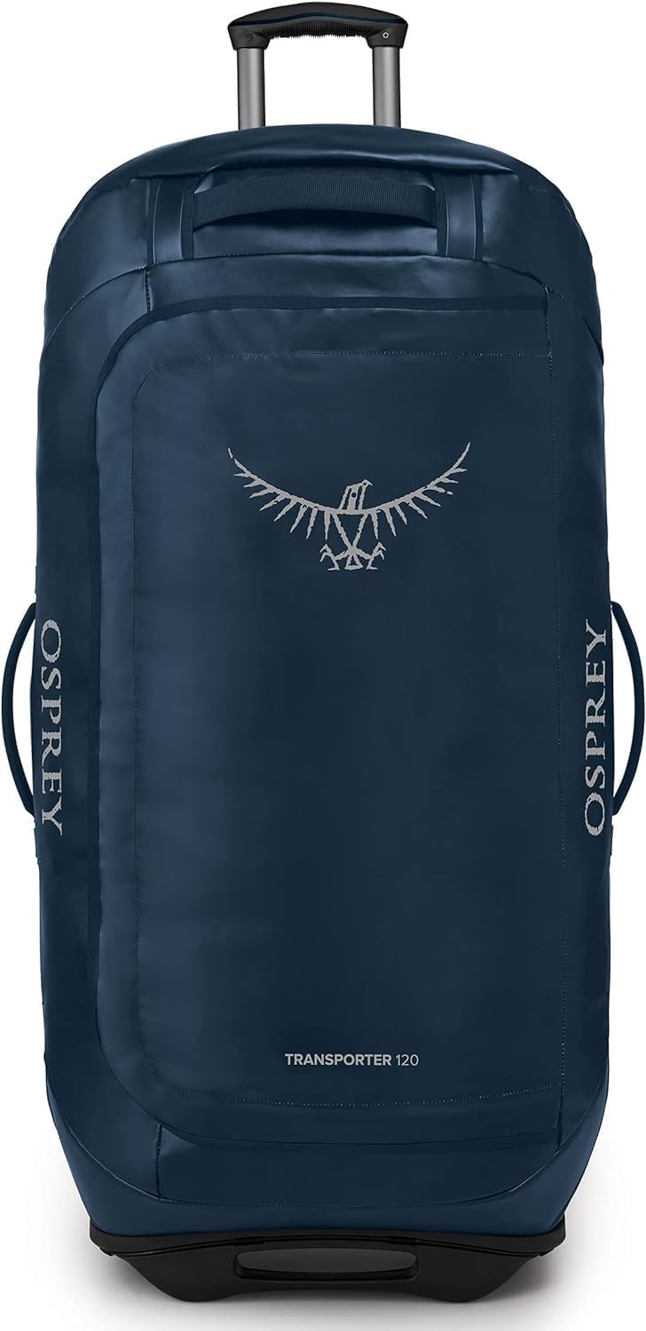 Osprey Transporter 120L Wheeled Travel Duffel Bag BlackVenturi Blue