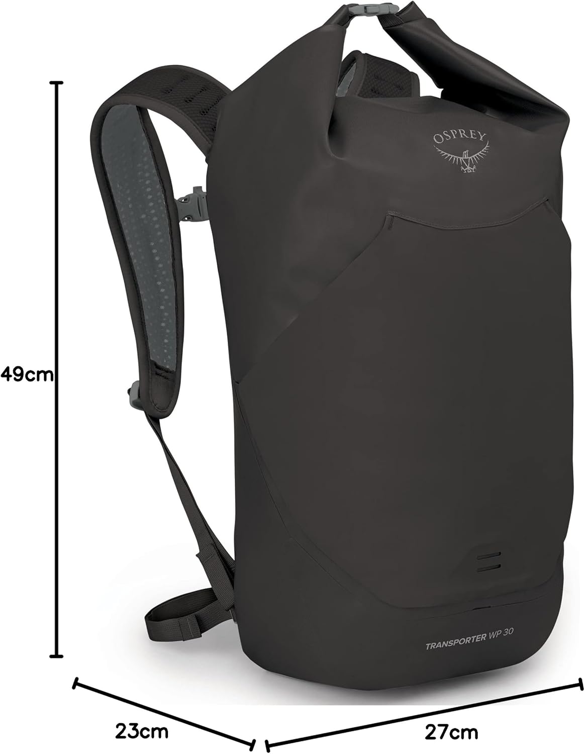 Osprey Transporter 30L Roll Top Waterproof Laptop Backpack BlackBlack