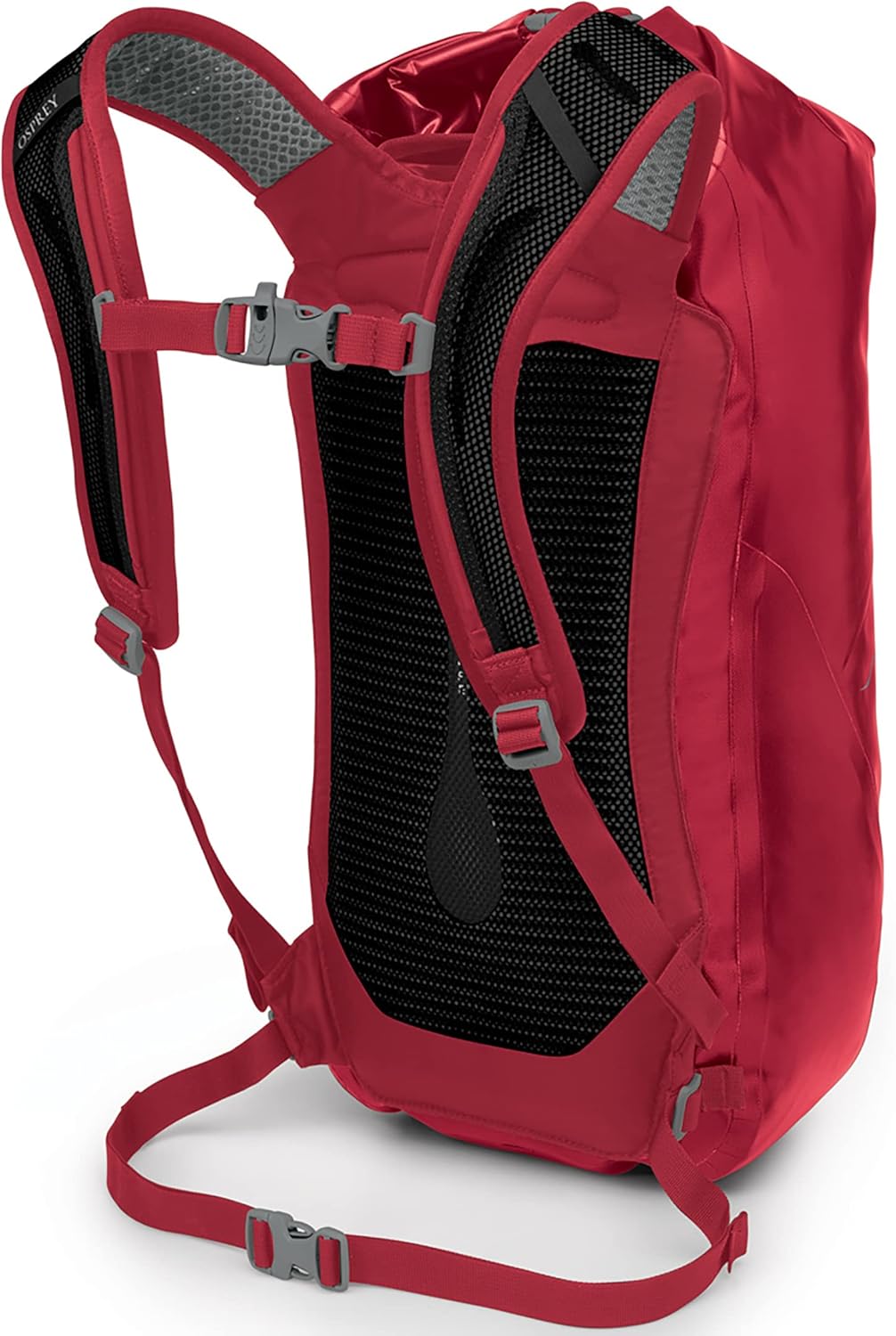 Osprey Transporter 30L Roll Top Waterproof Laptop Backpack BlackPoinsetta Red