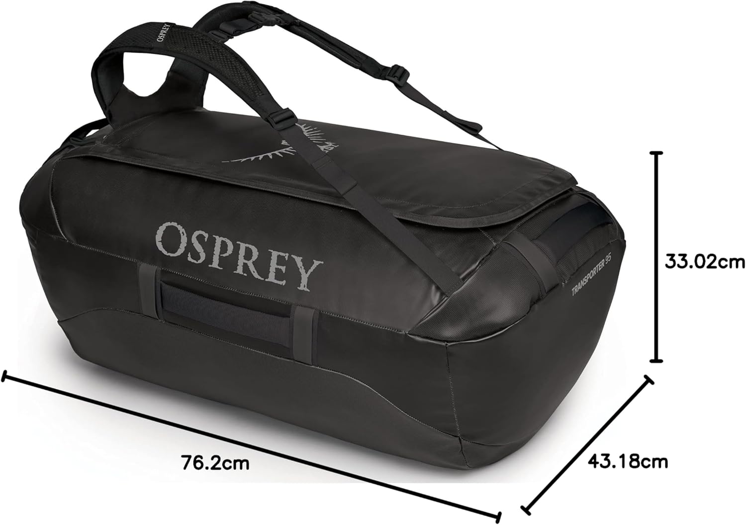 Osprey Transporter 40L Travel Duffel Bag BlackBlack