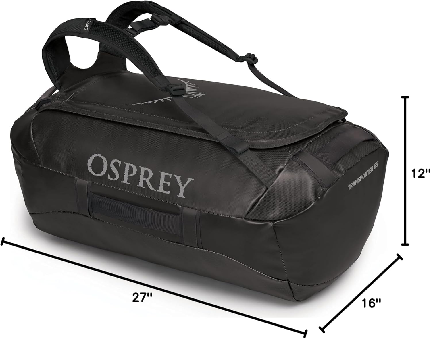 Osprey Transporter 40L Travel Duffel Bag BlackBlack
