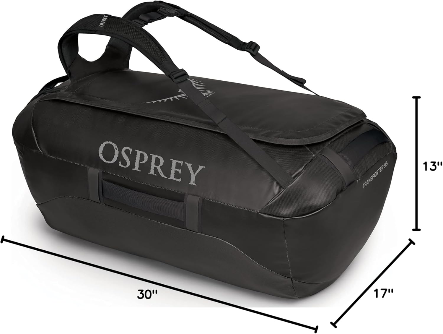 Osprey Transporter 40L Travel Duffel Bag BlackBlack