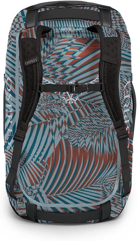 Osprey Transporter 40L Travel Duffel Bag BlackPalm Leaf Glitch Print