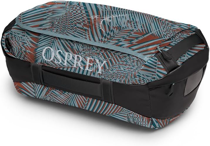 Osprey Transporter 40L Travel Duffel Bag BlackPalm Leaf Glitch Print