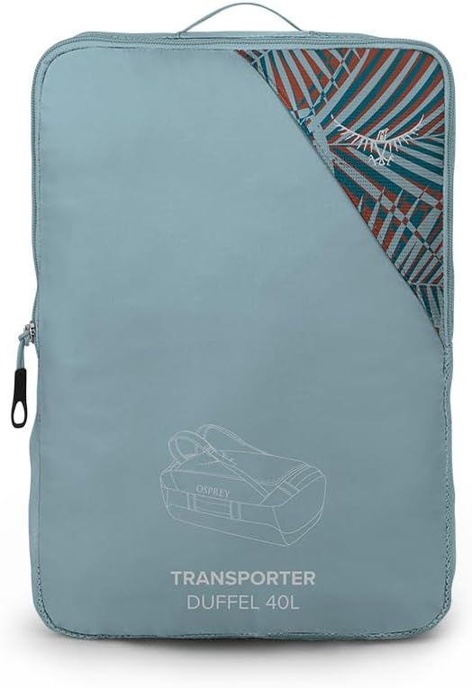 Osprey Transporter 40L Travel Duffel Bag BlackPalm Leaf Glitch Print