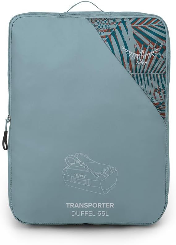 Osprey Transporter 40L Travel Duffel Bag BlackPalm Leaf Glitch Print