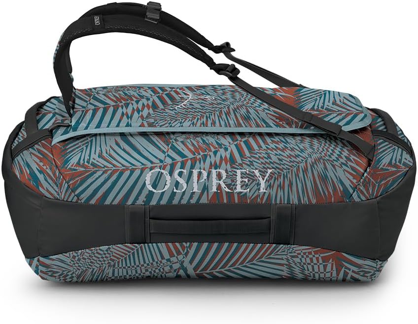Osprey Transporter 40L Travel Duffel Bag BlackPalm Leaf Glitch Print