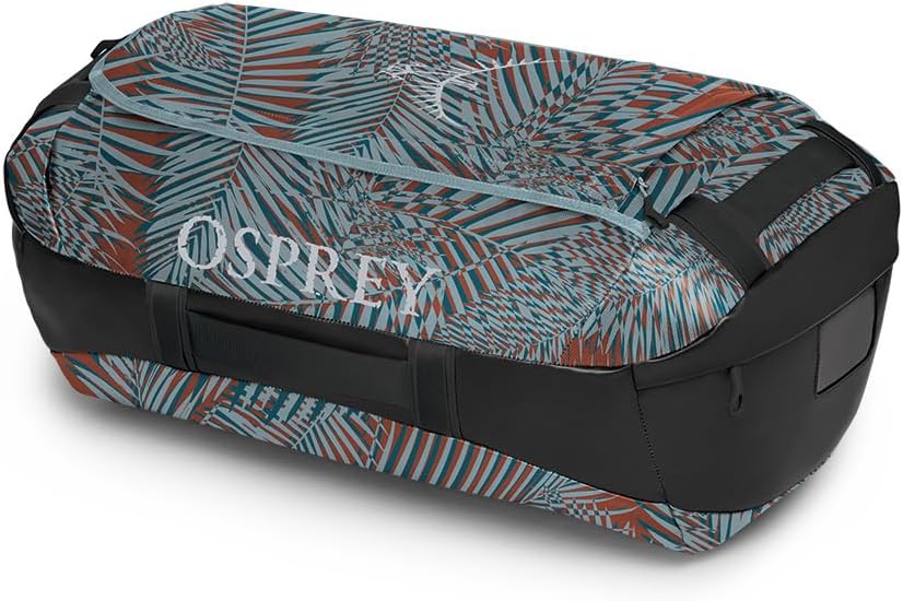 Osprey Transporter 40L Travel Duffel Bag BlackPalm Leaf Glitch Print