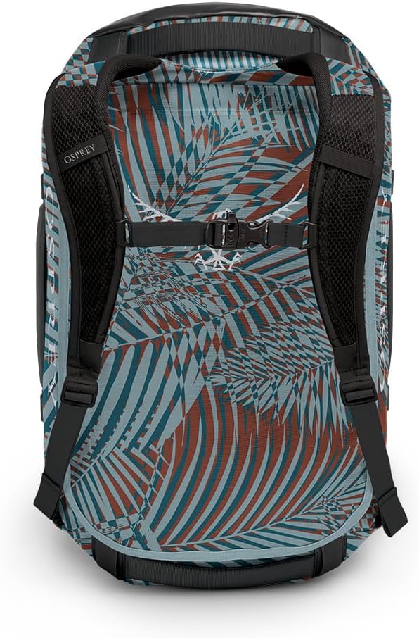 Osprey Transporter 40L Travel Duffel Bag BlackPalm Leaf Glitch Print