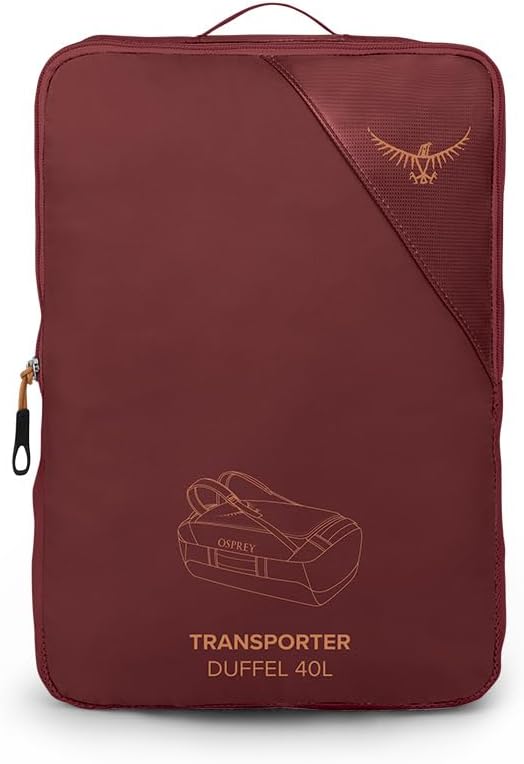 Osprey Transporter 40L Travel Duffel Bag BlackRed Mountain