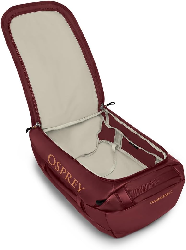 Osprey Transporter 40L Travel Duffel Bag BlackRed Mountain