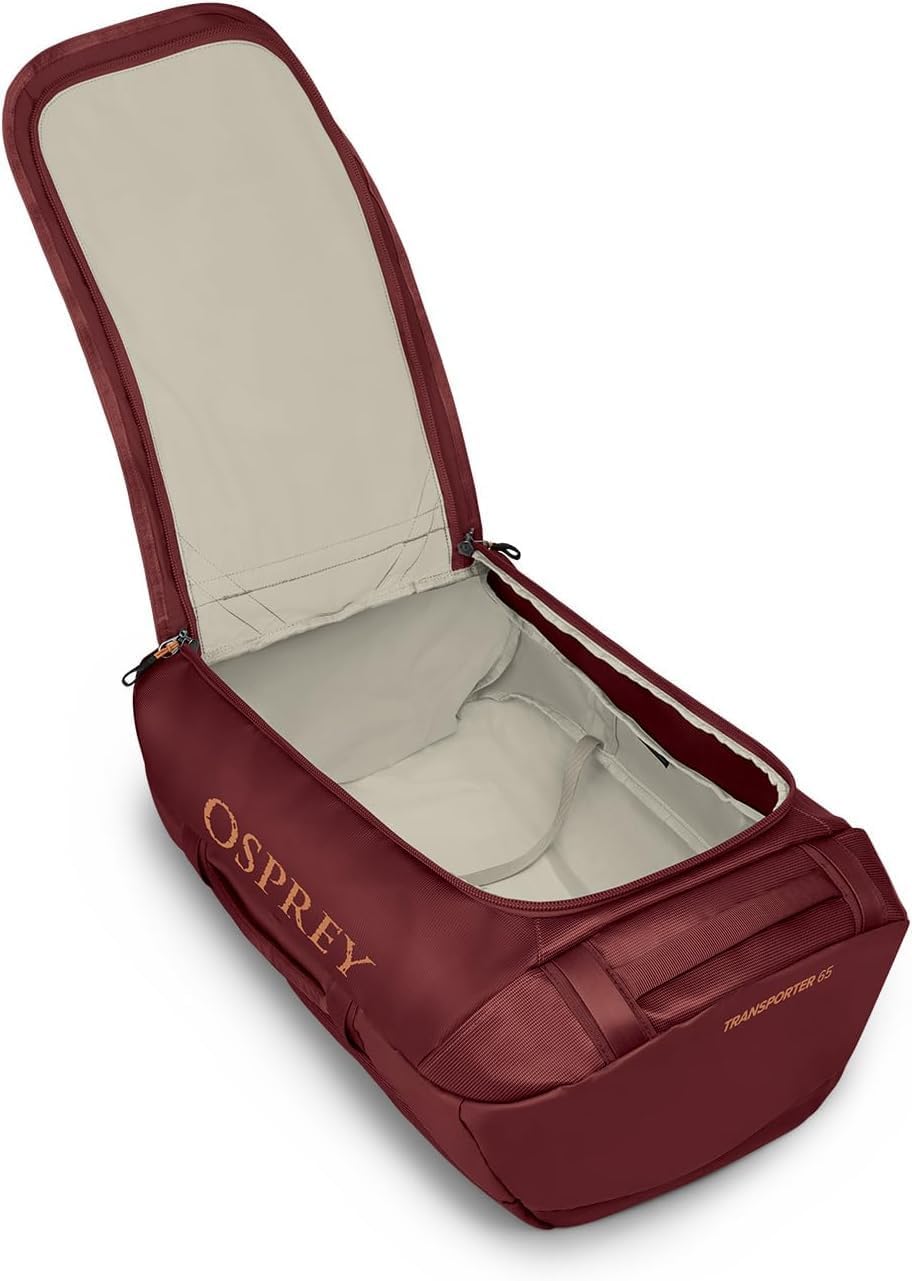Osprey Transporter 40L Travel Duffel Bag BlackRed Mountain