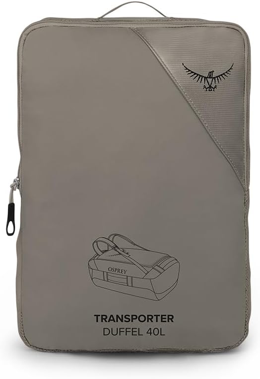 Osprey Transporter 40L Travel Duffel Bag BlackTan Concrete