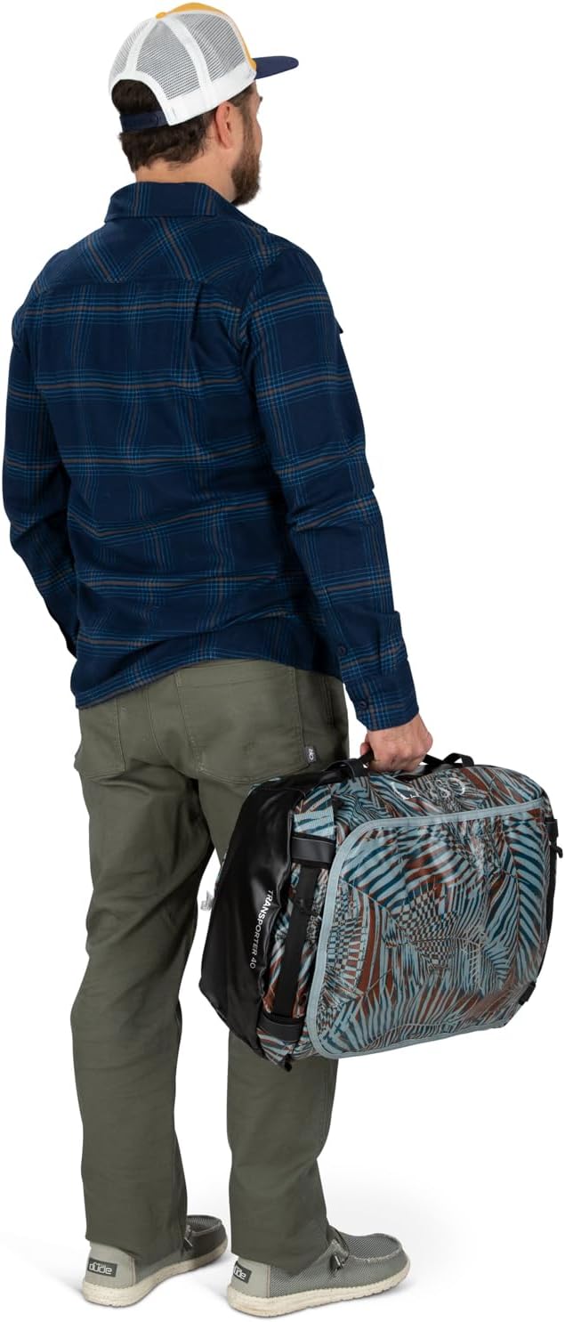 Osprey Transporter 40L Travel Duffel Bag BlackTan Concrete
