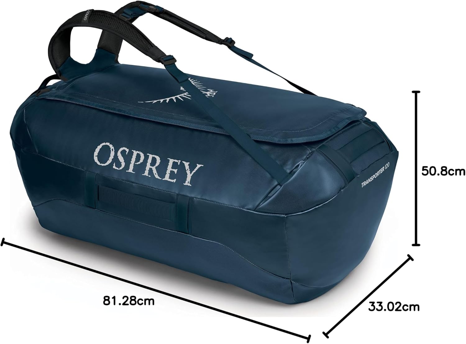 Osprey Transporter 40L Travel Duffel Bag BlackVenturi Blue