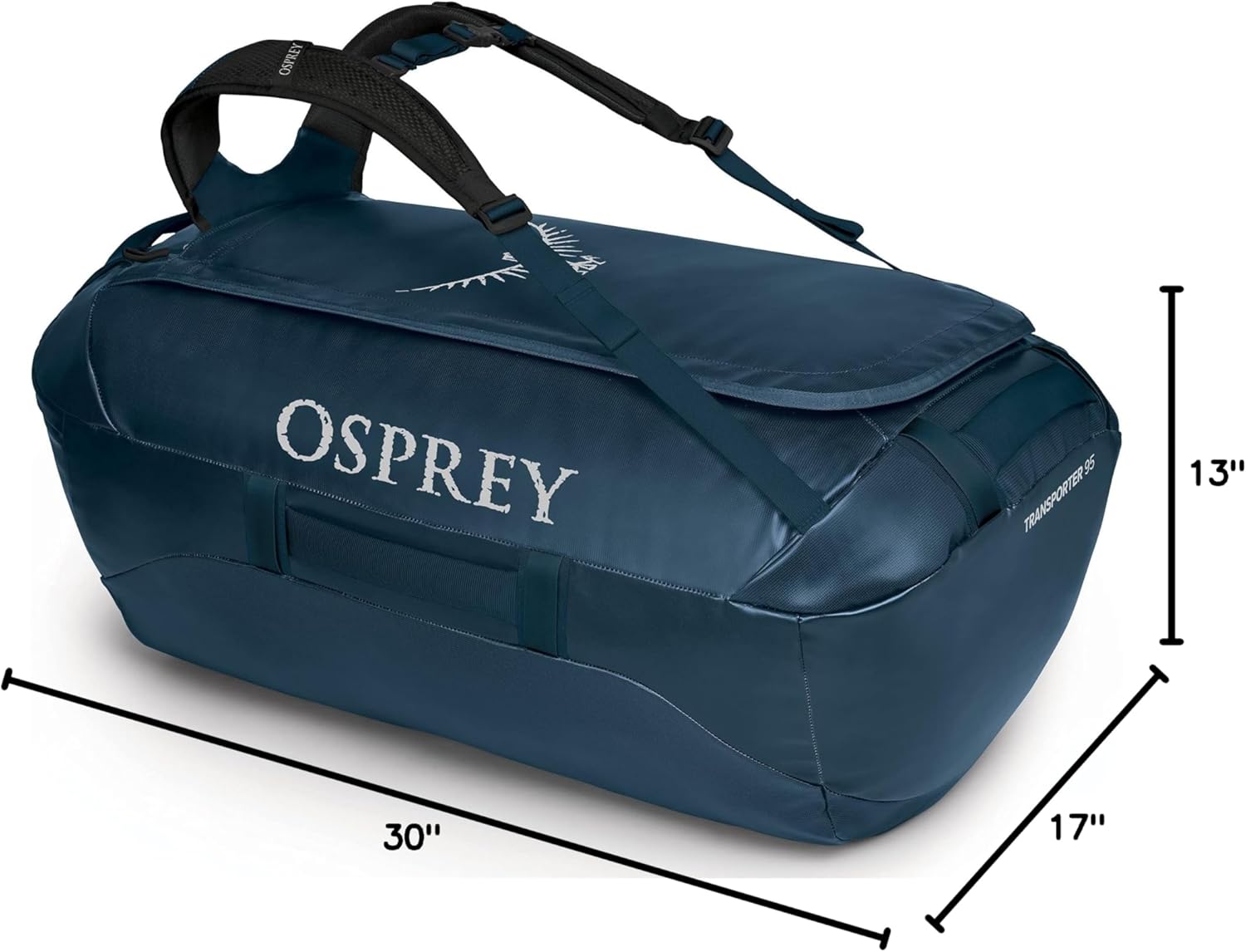 Osprey Transporter 40L Travel Duffel Bag BlackVenturi Blue