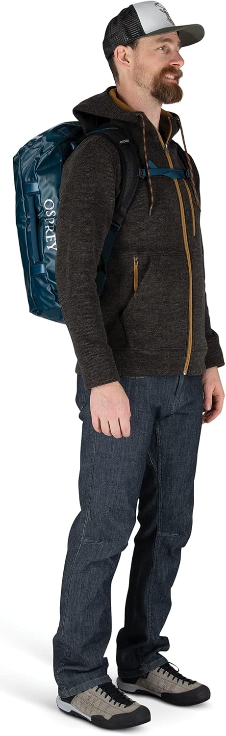 Osprey Transporter 40L Travel Duffel Bag BlackVenturi Blue