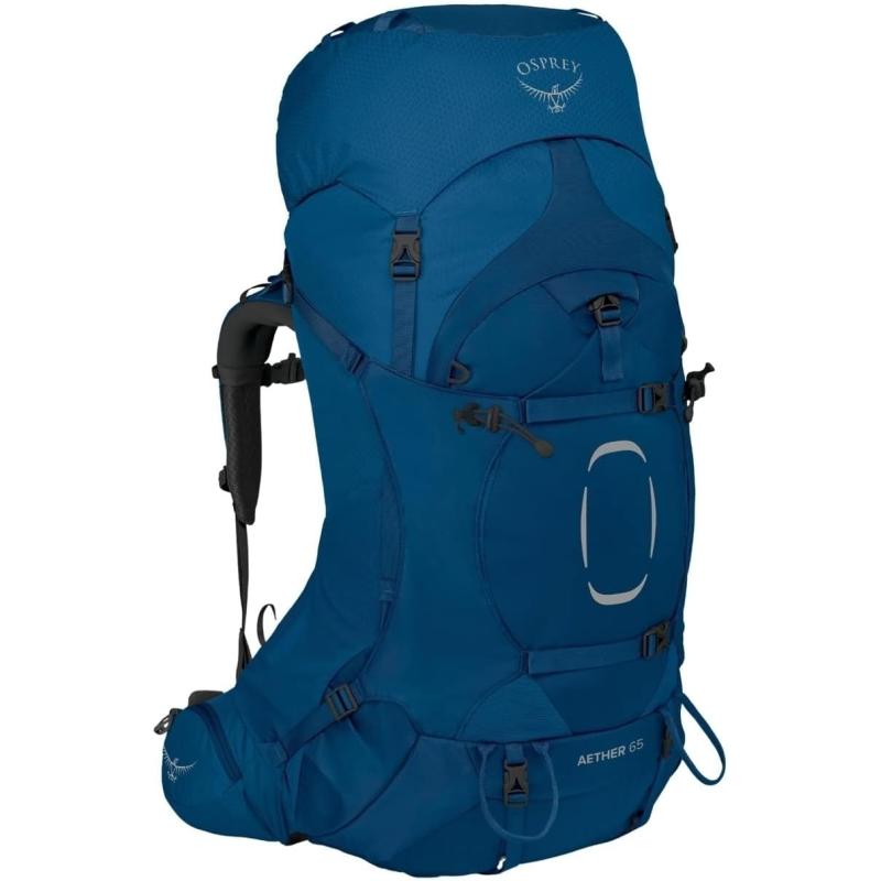 Osprey Aether 65 Mens Backpacking BackpackDeep Water Blue