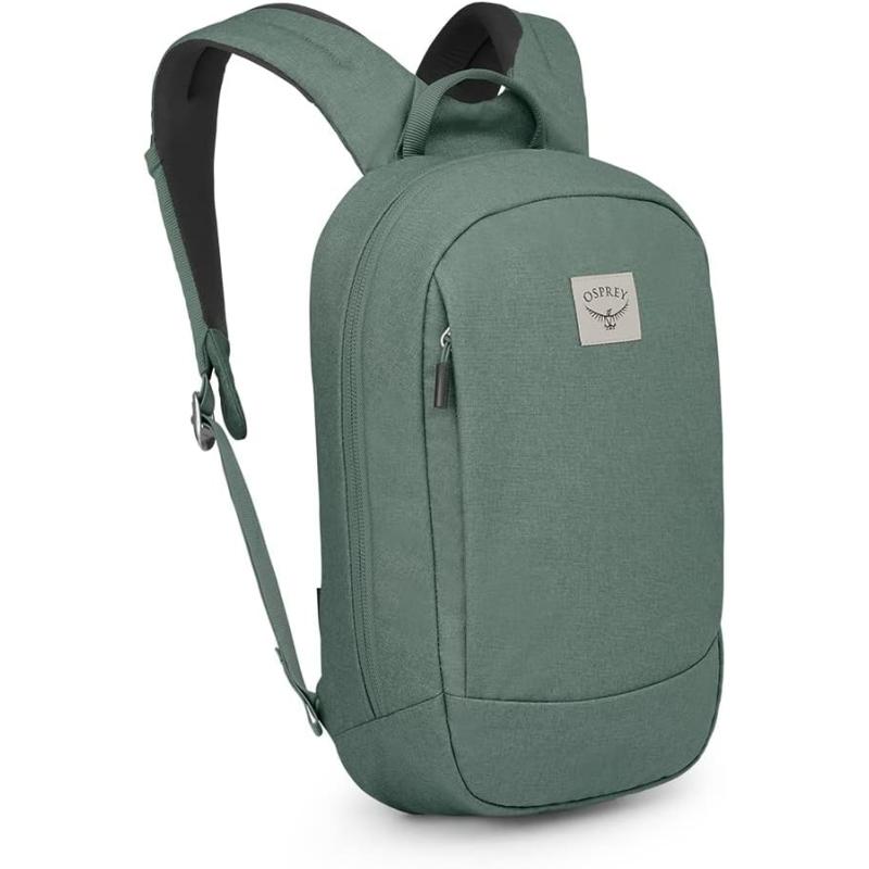 Osprey Arcane Small Day Commuter Backpack Porcelain Orange HeatherPine Leaf Green