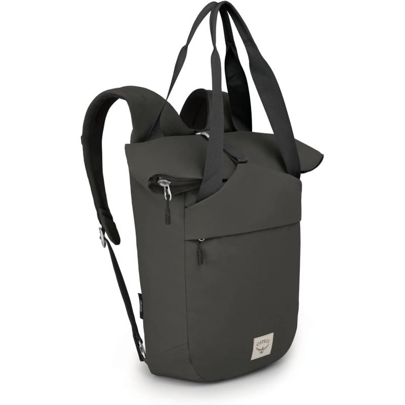 Osprey Arcane Zip Top Tote Backpack Porcelain Orange HeatherStonewash Black