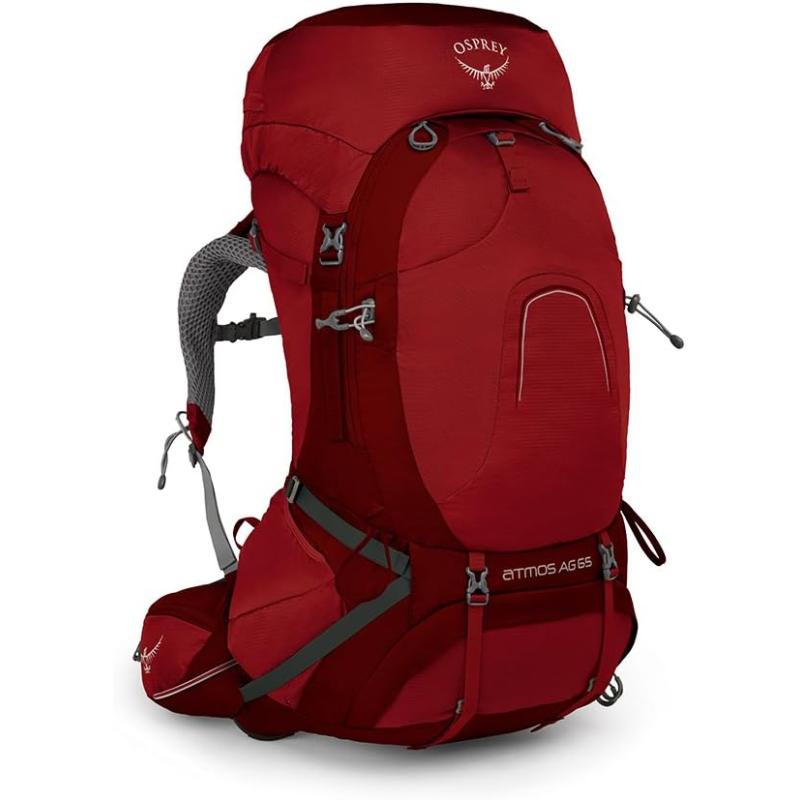 Osprey Atmos AG 65 Mens Backpacking BackpackRigby Red