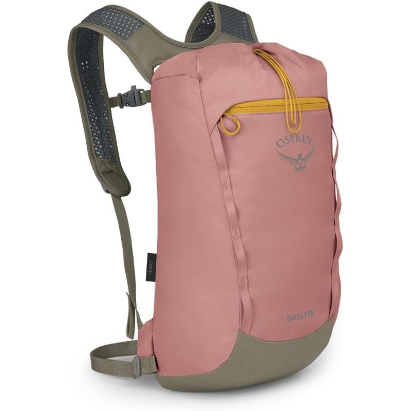 Osprey Daylite Cinch Backpack Blue SpikemossAlkalineAsh Blush PinkEarl Grey