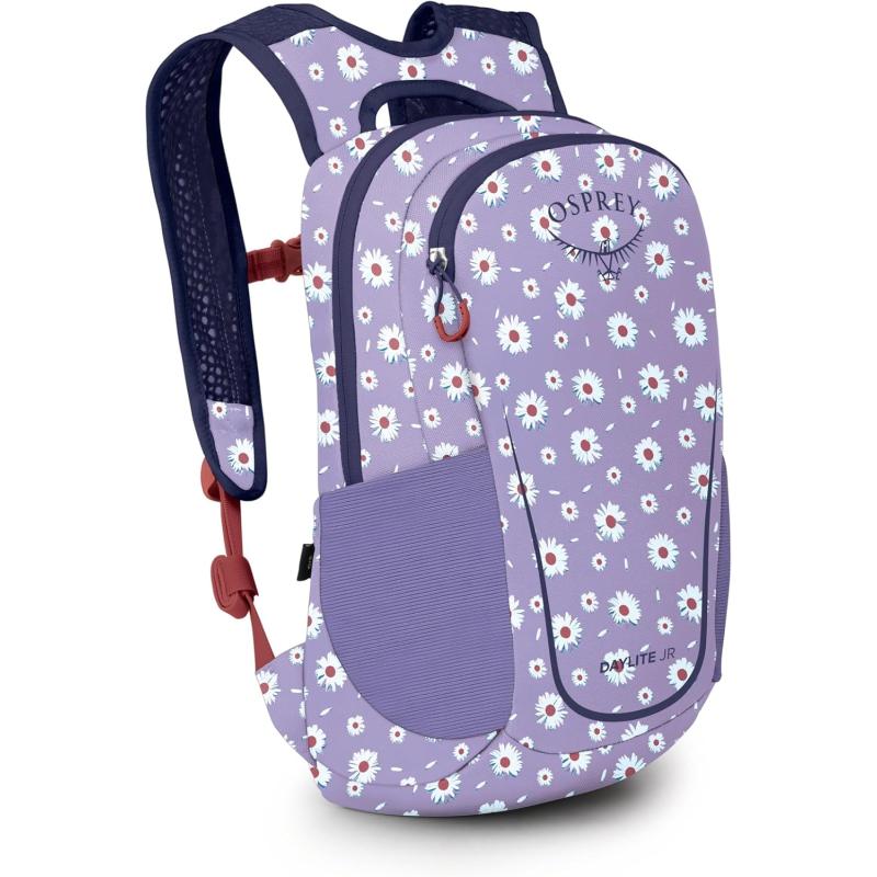 Osprey Daylite Jr Kids Commuter Backpack Space Travel PrintAntique BlueDaisy PrintEuphoria Purple