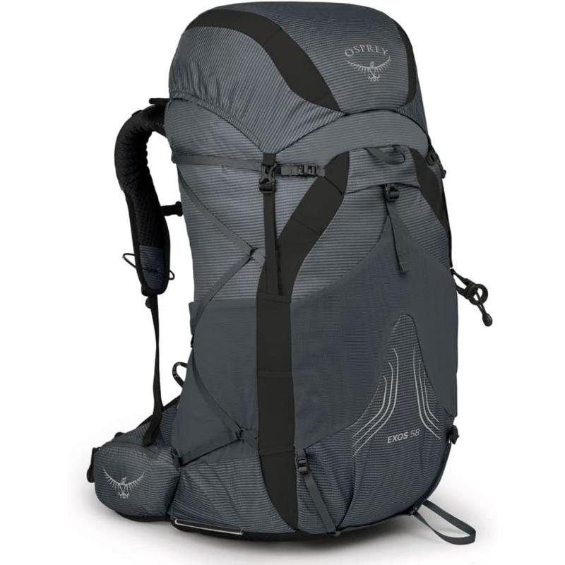 Osprey Exos 58 Mens Ultralight Backpacking BackpackTungsten Grey