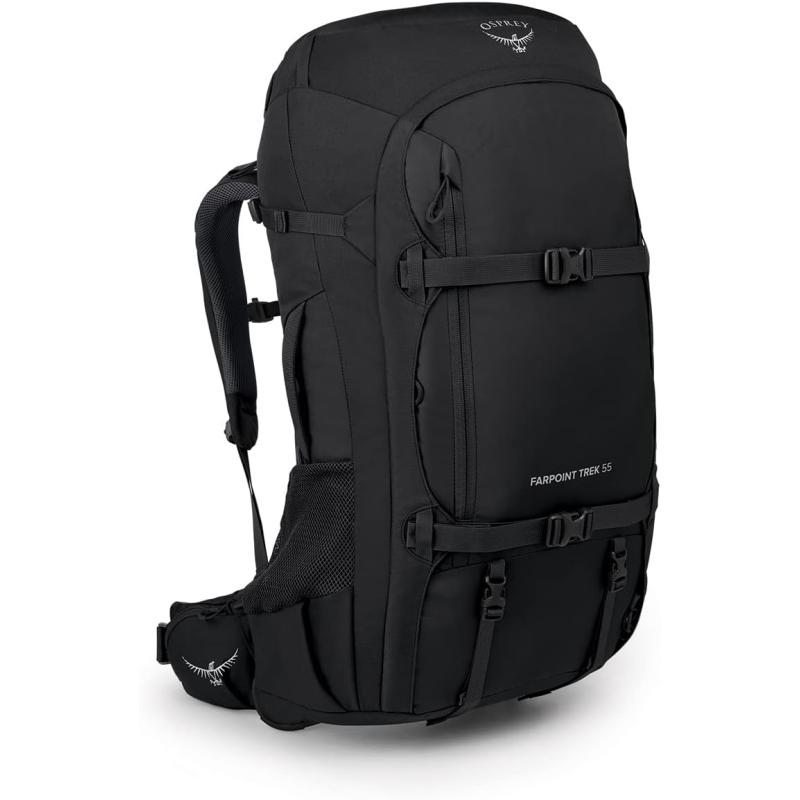 Osprey Farpoint Trek 55L Mens Travel Backpack Muted Space BlueBlack
