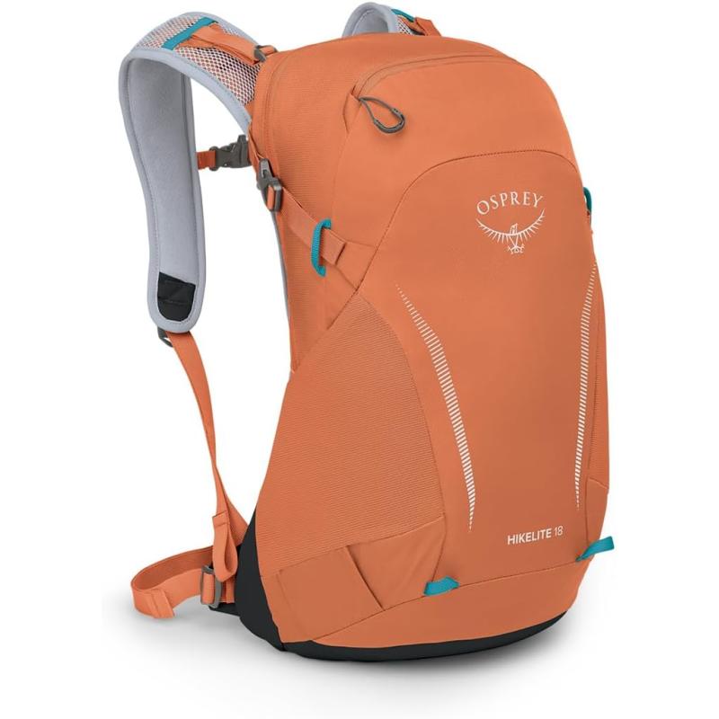 Osprey Hikelite 18L Unisex Hiking Backpack 18 Tan Concrete One SizeKoi OrangeBlue Venture
