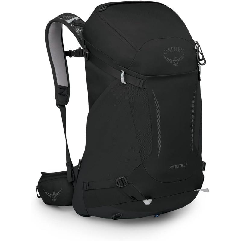 Osprey Hikelite 32L Unisex Hiking Backpack Pine Leaf Green SMBlack