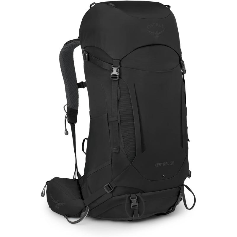 Osprey Kestrel 38L Mens Backpacking Backpack Black SMBlack