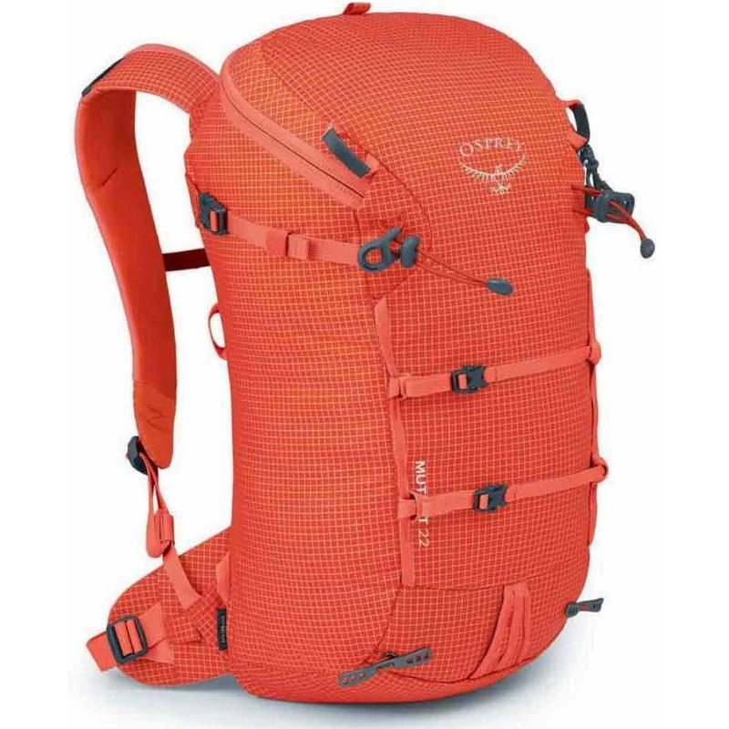Osprey Mutant 22L Climbing and Mountaineering Unisex Backpack Tungsten GreyMars Orange