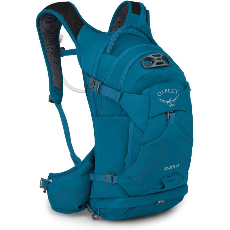Osprey Raven 14L Womens Biking Backpack with Hydraulics Reservoir Waterfront Blue