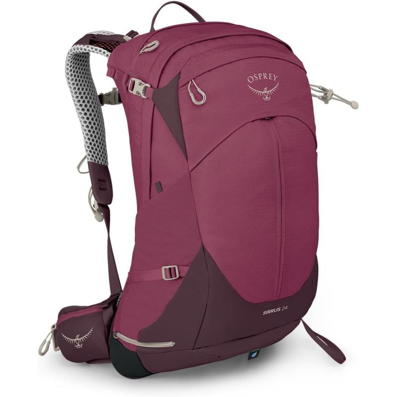 Osprey Sirrus 24L Womens Hiking Backpack Tunnel Vision GreyElderberry PurpleChiru Tan