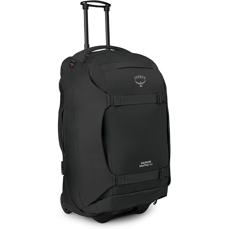 Osprey Sojourn Shuttle 30quot100L Wheeled Duffel Luggage Koseret GreenBlack