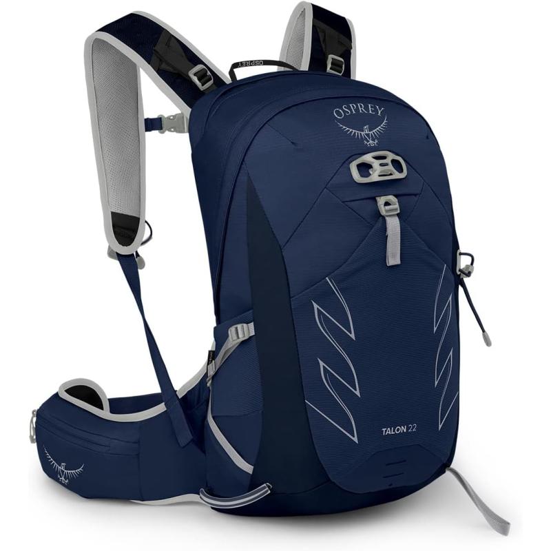 Osprey Talon 22L Mens Hiking Backpack with Hipbelt Green BeltBlack LXLCeramic Blue